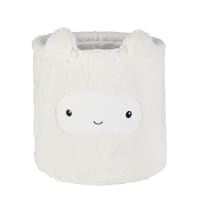 MONTMARTRE - Children's laundry bag in white faux fur