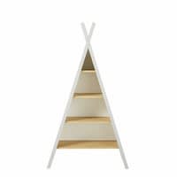 Children's Light Grey and White Beech Tepee Bookcase Children's Light Grey and White Beech Tepee Bookcase