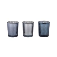MAISON D'HOTES - Cofanetto 3 candele grigie, bianche e argentate