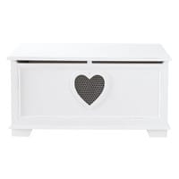 Coffre en bois blanc L 90 cm Coffre en bois blanc L 90 cm