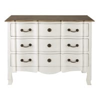 Commode en acacia et manguier blanche Commode en acacia et manguier blanche
