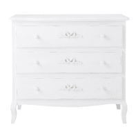 CHARLOTTE - Cómoda de madera blanca An. 90 cm
