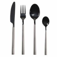 BADEN - Conjunto de 24 talheres de inox preto mate