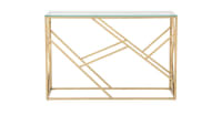 ARAGO - Consola de cristal y metal dorado