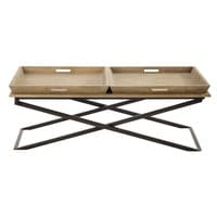 Couchtisch aus Mangoholz und Metall, B 120 cm Couchtisch aus Mangoholz und Metall, B 120 cm