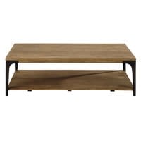 Couchtisch aus massivem Mangoholz und Metall Couchtisch aus massivem Mangoholz und Metall
