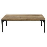 Couchtisch aus massivem Mangoholz und Metall, B 110 cm Couchtisch aus massivem Mangoholz und Metall, B 110 cm