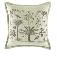 Coussin en coton et lin imprimé végétal 45x45 Coussin en coton et lin imprimé végétal 45x45