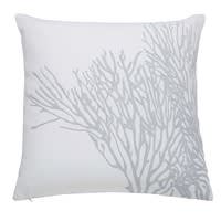 Coussin en coton gris et blanc 45x45cm CORAL Coussin en coton gris et blanc 45x45cm CORAL