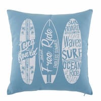 Coussin en coton imprimé bleu 40x40cm BARREL Coussin en coton imprimé bleu 40x40cm BARREL