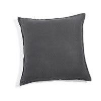 Coussin en lin lavé anthracite 45x45 HANDANG Coussin en lin lavé anthracite 45x45 HANDANG