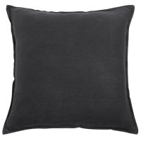 Coussin en lin lavé anthracite 45x45 HANDANG Coussin en lin lavé anthracite 45x45 HANDANG