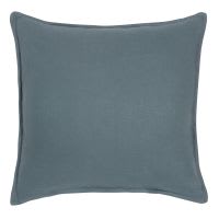 Coussin en lin lavé bleu pétrole 45x45 Coussin en lin lavé bleu pétrole 45x45