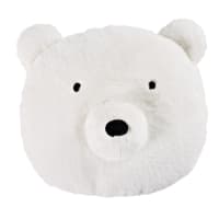 MARTIN - Coussin ours blanc 35x30