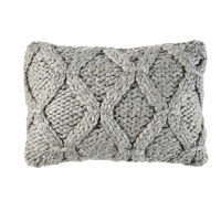 Coussin tricoté gris 35x50 Coussin tricoté gris 35x50