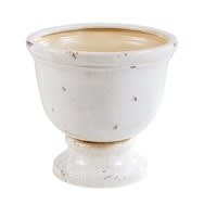 Cream Glazed Ceramic Flower Pot H 44 cm Cream Glazed Ceramic Flower Pot H 44 cm