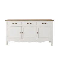 Credenza a 3 ante bianca in mango Credenza a 3 ante bianca in mango