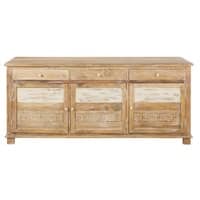 Credenza a 3 ante in legno massello di mango Credenza a 3 ante in legno massello di mango