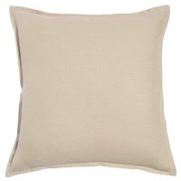 Cuscino beige in lino slavato 60x60cm Cuscino beige in lino slavato 60x60cm