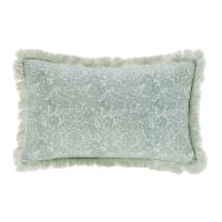 SORISOLE - Cuscino in cotone verde con stampa floreale 45x45 cm, OEKO-TEX®