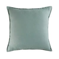Cuscino in lino lavato verde rame, 45x45 Cuscino in lino lavato verde rame, 45x45