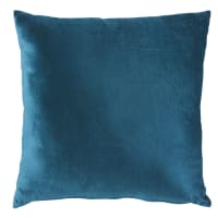 VENEZIA - Cuscino in velluto blu anatra, 45x45 cm