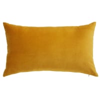 Cuscino in velluto giallo senape 30x50 cm