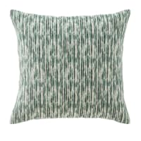 MIRENA - Cuscino intessuto verde ed écru 45x45 cm