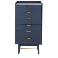 PENELOPE - Dark blue 6-drawer tall chest of drawers