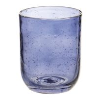 Dark Blue Bubble Glass Tumbler Dark Blue Bubble Glass Tumbler