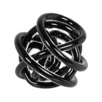 KNOT - Decoração de laço em vidro preto