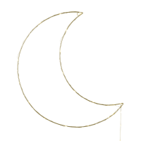 YSEE - Decoração luminosa lua de metal dourado