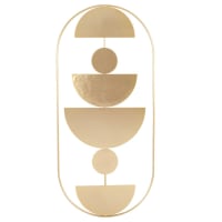 AYDEMIR - Decoración de pared de metal dorado 27x60 cm