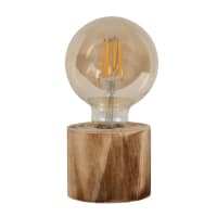 VILLA - Decoración luminosa de cristal y madera de pino marrón