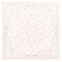 Decorazione da parete scolpita bianca, 40x40 cm Decorazione da parete scolpita bianca, 40x40 cm