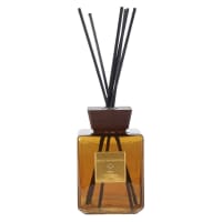 PORTEREAU - Diffuseur de parfum en verre teinté ambre et noyer 1,5L