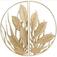 SANDINO - Dittico foglie in metallo dorato Ø 50 cm