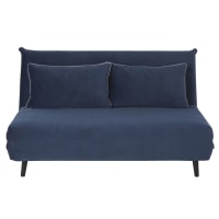 NIO - Divanetto trasformabile a 2/3 posti in velluto blu