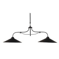 Doppel-Hängeleuchteaus Metall mit Rosteffekt, B 110 cm Doppel-Hängeleuchteaus Metall mit Rosteffekt, B 110 cm
