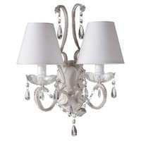Doppelwandleuchte AMAURY aus Metall und Stoff, H 36 cm Doppelwandleuchte AMAURY aus Metall und Stoff, H 36 cm