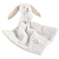Doudou lapin blanc et beige Doudou lapin blanc et beige