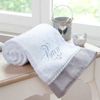 Drap de bain en coton blanche 70x140 BAIN Drap de bain en coton blanche 70x140 BAIN