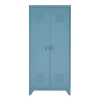 Dressing 2 portes en métal bleu gris Dressing 2 portes en métal bleu gris