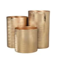 ARISTIDE - Driedelige pot van goudkleurig metaal