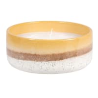 SALSA - Duftkerze in Keramikgefäß, beige und gelb