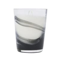 WAVES - Duftkerze in schwarz-weißem Glasgefäß 630g