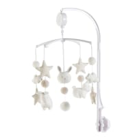 BULLE - Ecru, White and Taupe Musical Baby Mobile