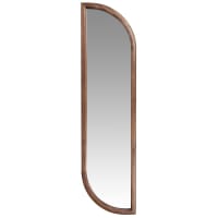 AMAURY - Espejo alargado con marco de madera marrón