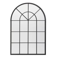 ORANGERIE - Espejo de metal negro 92x135