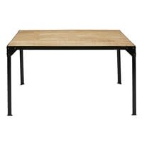 Esstisch aus massivem Mangoholz und schwarzem Metall L140 Esstisch aus massivem Mangoholz und schwarzem Metall L140